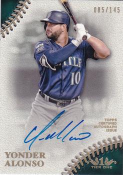 2018 Topps Tier One - Prime Performers Autographs #PPA-YA Yonder Alonso Front