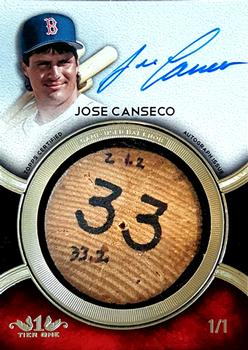 2018 Topps Tier One - Tier One Autographed Bat Knobs #TABK-JC Jose Canseco Front
