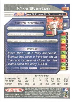 2004 Topps Total #7 Mike Stanton Back