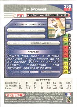 2004 Topps Total #359 Jay Powell Back