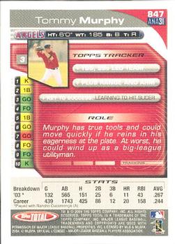 2004 Topps Total #847 Tommy Murphy Back