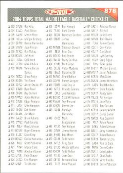 2004 Topps Total #878 Checklist: 393-588 Front