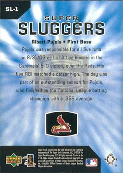 2004 Upper Deck - Super Sluggers #SL-1 Albert Pujols Back