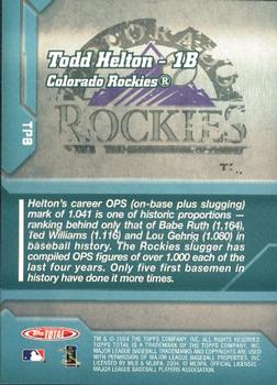 2004 Topps Total - Total Production #TP8 Todd Helton Back