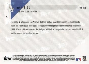 2018 Topps Now Road to Opening Day Los Angeles Dodgers #OD415 Rich Hill Back