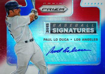 2015 Panini Prizm - Baseball Signatures Prizm Red White and Blue #18 Paul Lo Duca Front