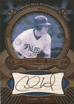 2004 Upper Deck Etchings - Etched in Time Autograph Black #ET-CU Chase Utley Front