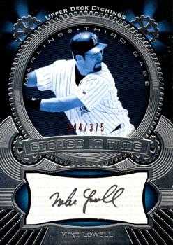 2004 Upper Deck Etchings - Etched in Time Autograph Black #ET-ML Mike Lowell Front