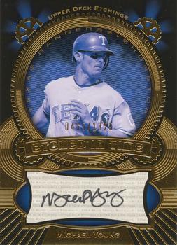 2004 Upper Deck Etchings - Etched in Time Autograph Black #ET-MY Michael Young Front
