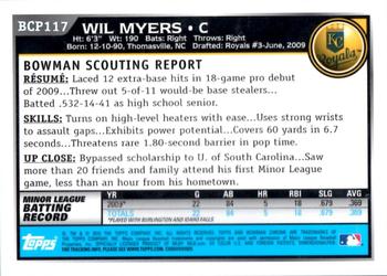 2010 Bowman Chrome - Prospects Autographs #BCP117 Wil Myers Back