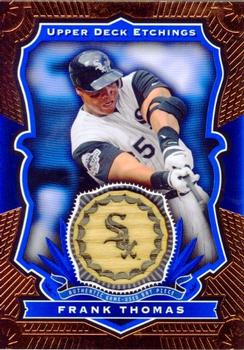 2004 Upper Deck Etchings - Game Bat Blue #BE-FT Frank Thomas Front