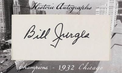 2012 Historic Autographs Champions Midwest #NNO Billy Jurges Front