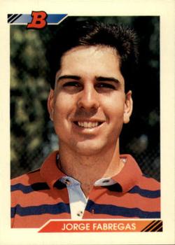 1992 Bowman #8 Jorge Fabregas Front