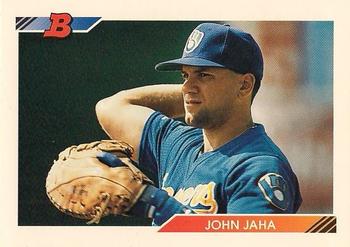 1992 Bowman #399 John Jaha Front