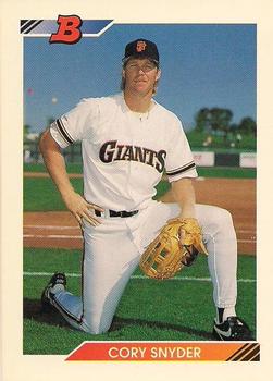 1992 Bowman #492 Cory Snyder Front