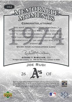 2004 Upper Deck Legends Timeless Teams - Autographs #102 Joe Rudi Back