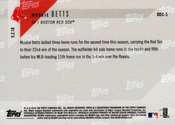 2018 Topps Now Road to Opening Day Bonus #ODB-5 Mookie Betts Back