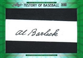 2015 Leaf Cut Signature History of Baseball Edition #NNO Al Barlick Front