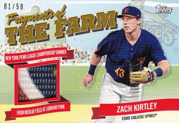 2018 Topps Pro Debut - Fragments of the Farm Relics Gold #FOTF-SCS Zach Kirtley Front
