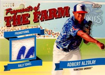 2018 Topps Pro Debut - Fragments of the Farm Relics Red #FOTF-AA Adbert Alzolay Front