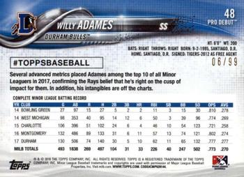 2018 Topps Pro Debut - Green #48 Willy Adames Back