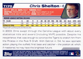 2004 Topps Traded & Rookies #T170 Chris Shelton Back