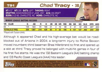 2004 Topps Traded & Rookies #T91 Chad Tracy Back