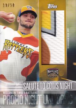 2018 Topps Pro Debut - Promo Night Uniforms Relics Gold #PNR-SCN Salute to Cows Night Front