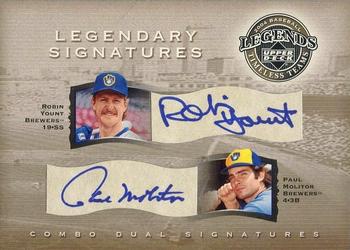 2004 Upper Deck Legends Timeless Teams - Legendary Signatures Dual #YM Robin Yount / Paul Molitor Front