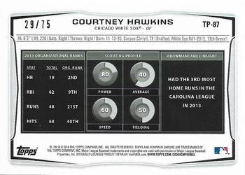 2014 Bowman Draft - Top Prospects Green #TP-87 Courtney Hawkins Back