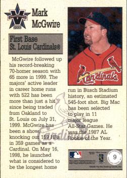 2000 Pacific Vanguard - Press N.L. #9 Mark McGwire  Back