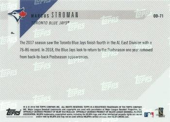 2018 Topps Now Road to Opening Day Toronto Blue Jays #OD-71 Marcus Stroman Back