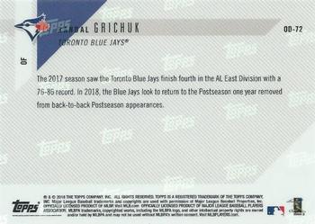 2018 Topps Now Road to Opening Day Toronto Blue Jays #OD-72 Randal Grichuk Back