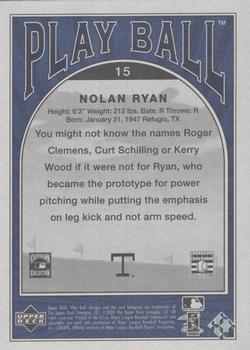 2004 Upper Deck Play Ball - Blue #15 Nolan Ryan Back