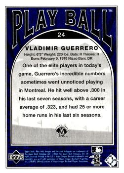 2004 Upper Deck Play Ball - Blue #24 Vladimir Guerrero Back