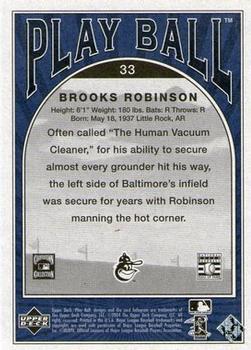 2004 Upper Deck Play Ball - Blue #33 Brooks Robinson Back