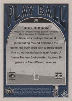 2004 Upper Deck Play Ball - Blue #36 Bob Gibson Back