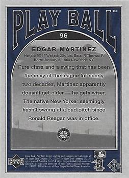 2004 Upper Deck Play Ball - Blue #96 Edgar Martinez Back