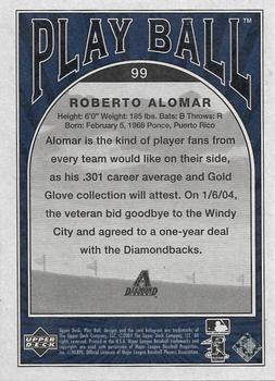 2004 Upper Deck Play Ball - Blue #99 Roberto Alomar Back