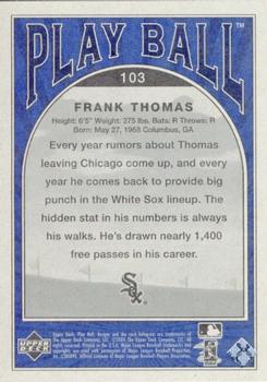 2004 Upper Deck Play Ball - Blue #103 Frank Thomas Back