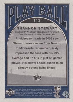 2004 Upper Deck Play Ball - Blue #113 Shannon Stewart Back