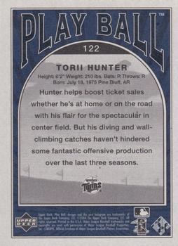 2004 Upper Deck Play Ball - Blue #122 Torii Hunter Back