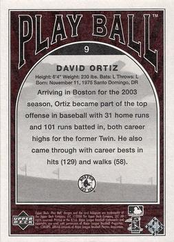 2004 Upper Deck Play Ball - Parallel 175 #9 David Ortiz Back