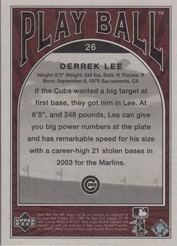 2004 Upper Deck Play Ball - Parallel 175 #26 Derrek Lee Back