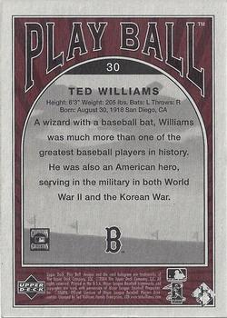 2004 Upper Deck Play Ball - Parallel 175 #30 Ted Williams Back