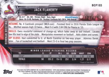 2017 Bowman - Chrome Prospects Purple Mojo #BCP103 Jack Flaherty Back