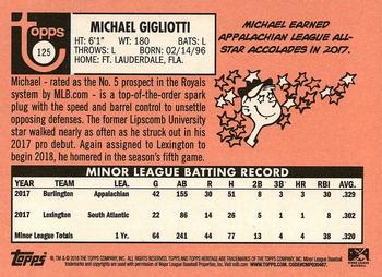 2018 Topps Heritage Minor League #125 Michael Gigliotti Back