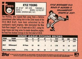 2018 Topps Heritage Minor League #130 Kyle Young Back