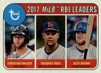 2018 Topps Heritage Minor League #194 Seth Brown / Viosergy Rosa / Christian Walker Front