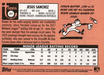 2018 Topps Heritage Minor League #207 Jesus Sanchez Back